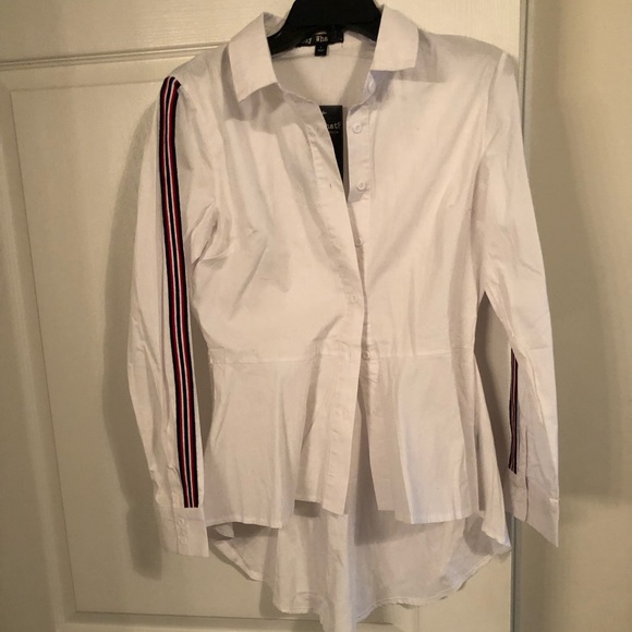 White button down peplum top - Picture 4 of 4